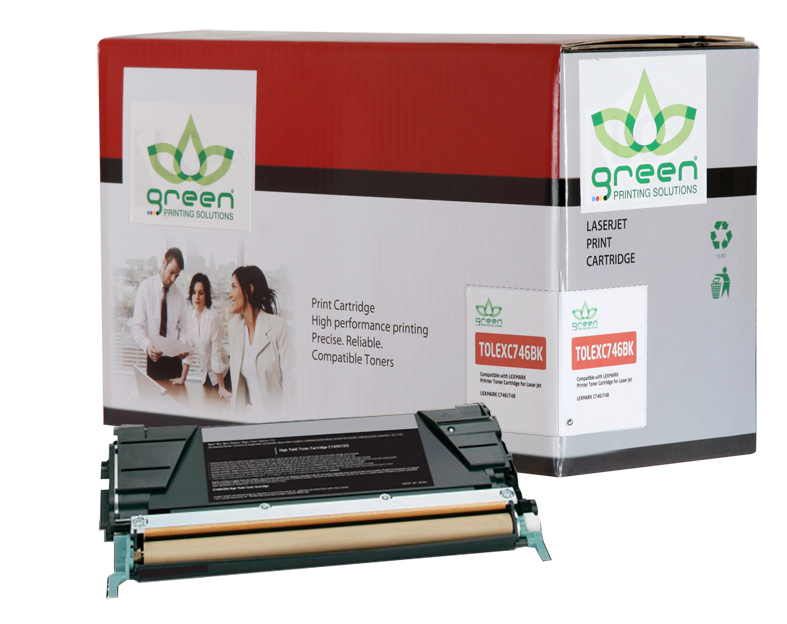 GREEN LEXMARK 746BK